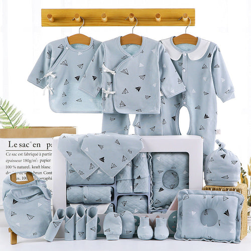 Cotton Baby Gift Set for Newborns, 18- or 22-Piece Set