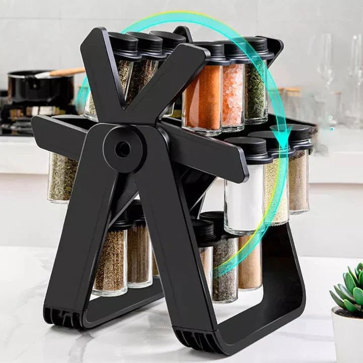 BowLift | Innovative spice rack with 360° rotating function and jars for fresh spices