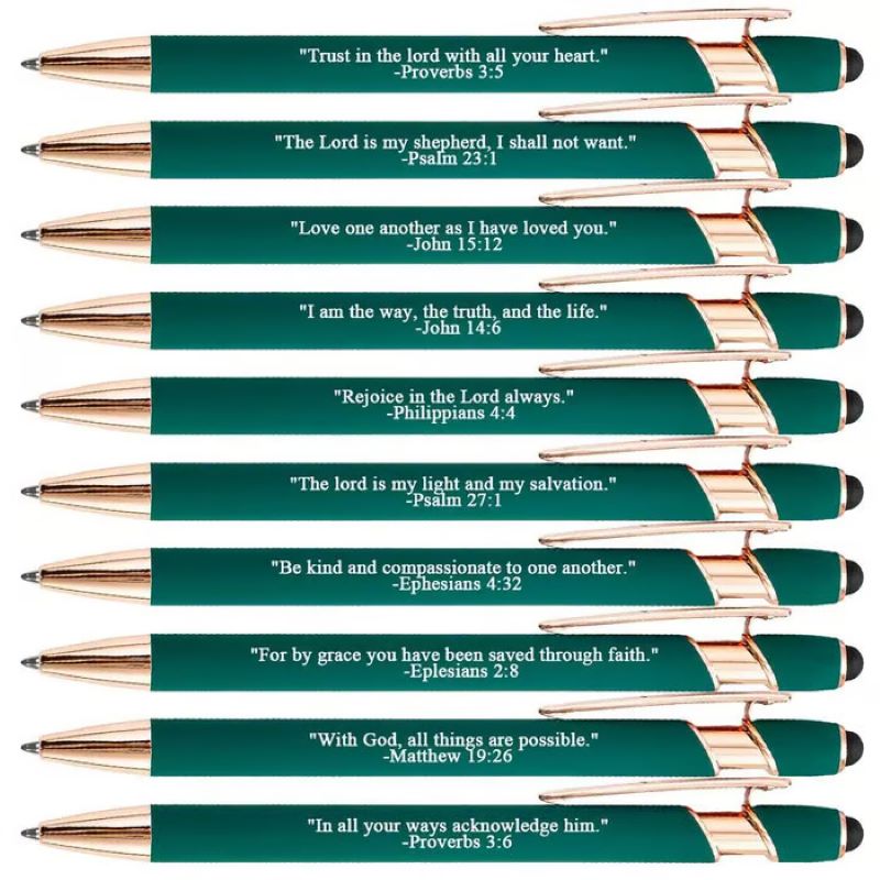 BowLift | ️Premium Comfort Bible Verse Pens – 10 pcs
