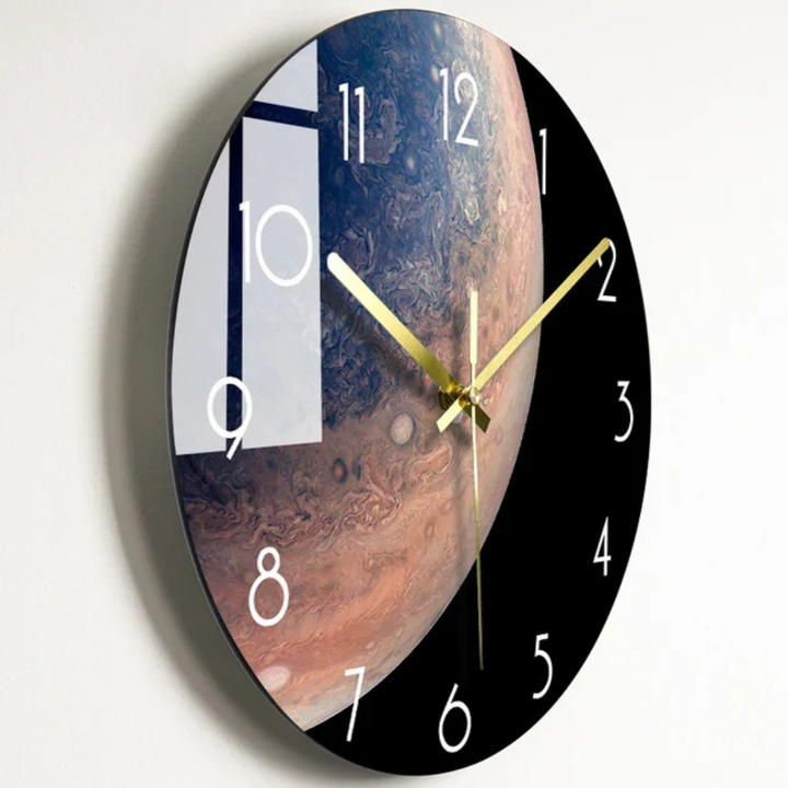Large Glass Wall Clock with Clearly Marked Dial
