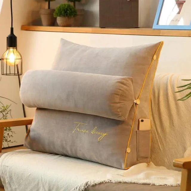 BowLift | Wedge Back Support Pillow with Neck Roll
