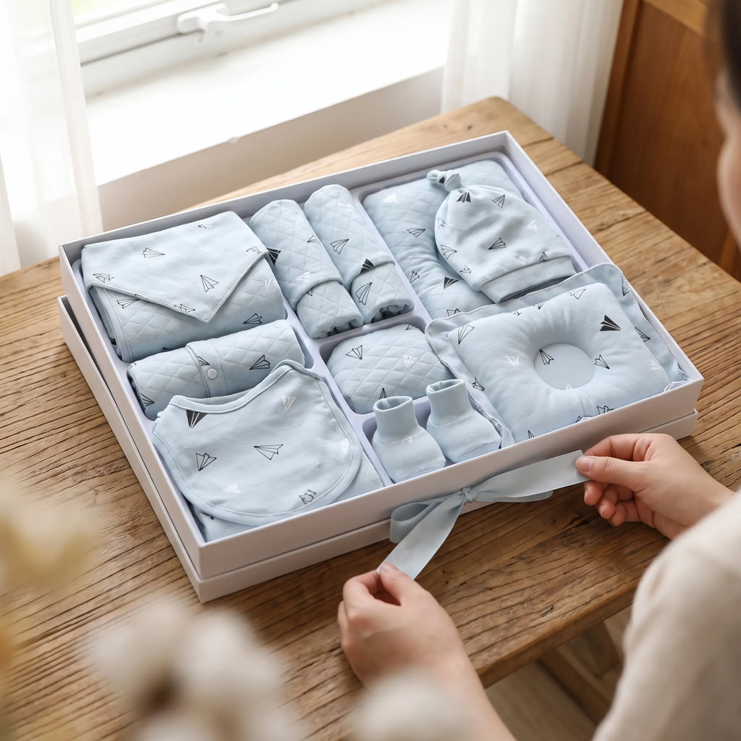 Cotton Baby Gift Set for Newborns, 18- or 22-Piece Set