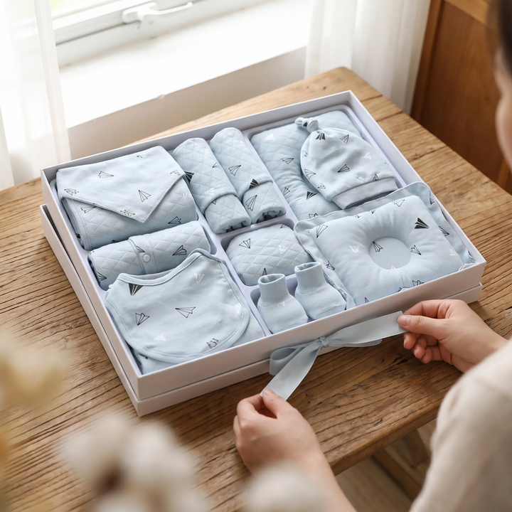 Cotton Baby Gift Set for Newborns, 18- or 22-Piece Set