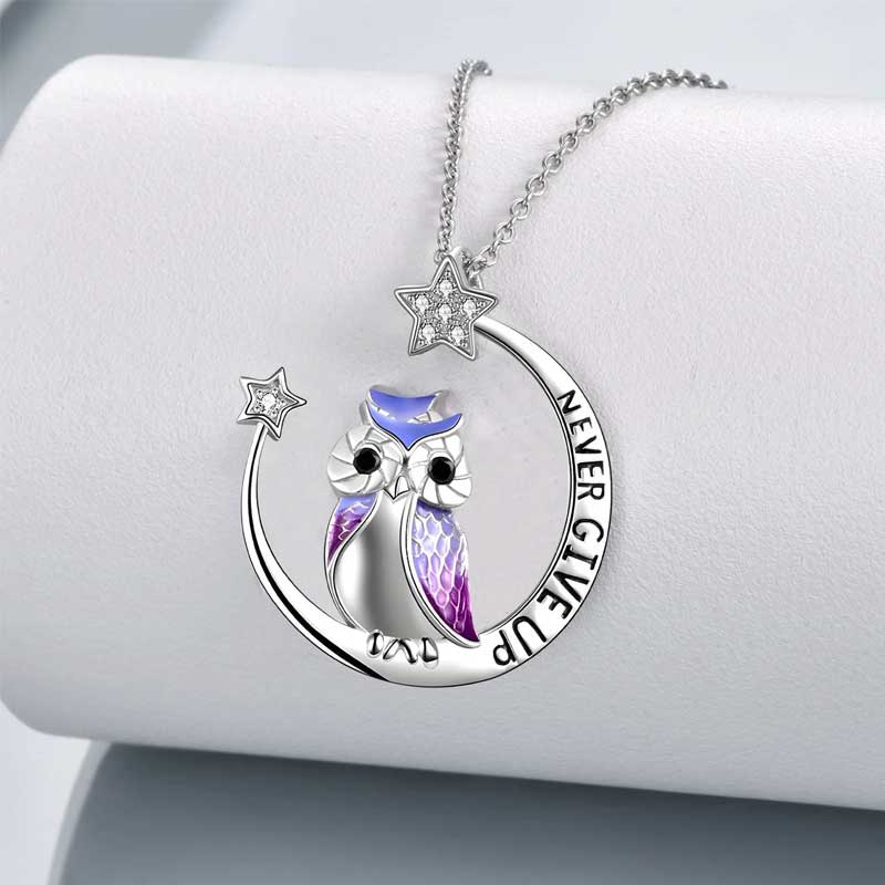 BowLift | Never give up owl necklace