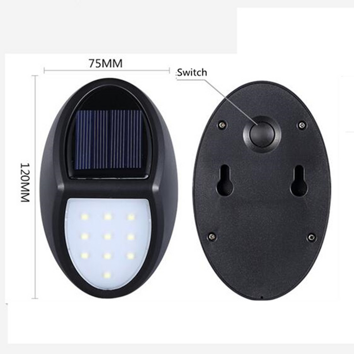 Solar LED Outdoor Wall Light with Motion Sensor and Weather-Resistant Housing