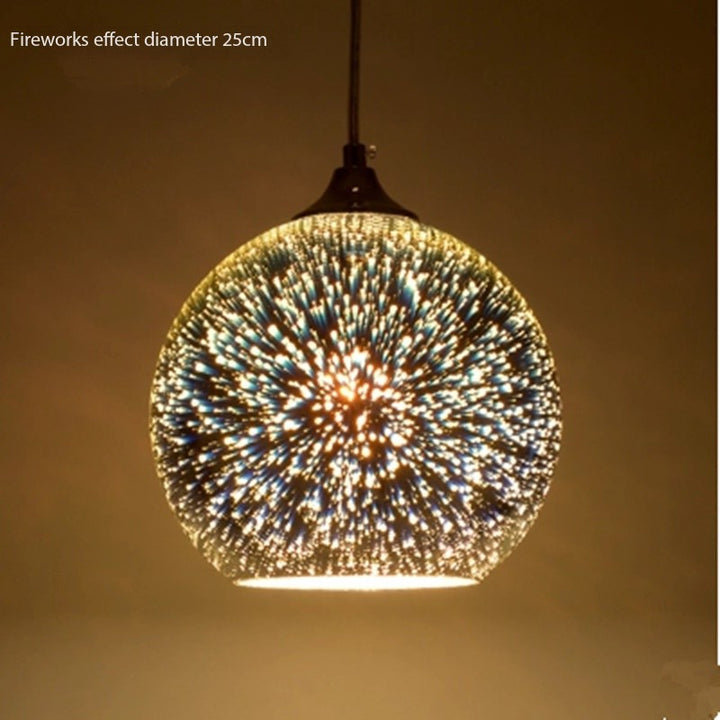 Silver Starburst Firework Pendant Light