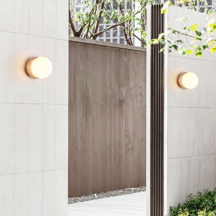 BowLift | Travertine Waterproof Outdoor Wall Lamp