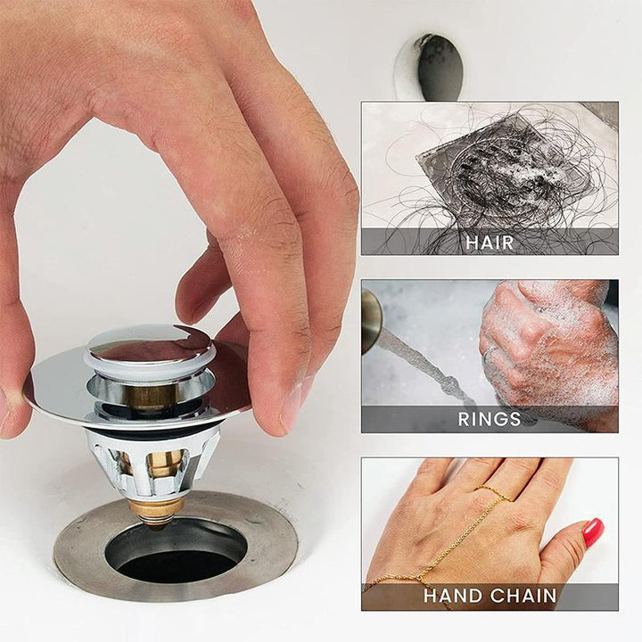 BowLift | Universal Stainless Steel Pop-up Drain Filter