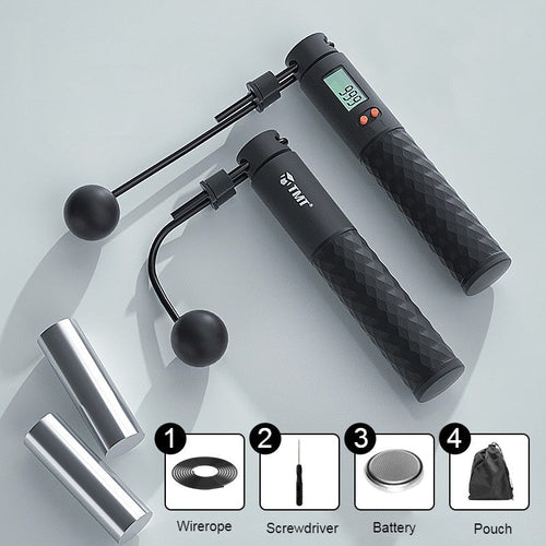 BowLift | 2-in-1 Weighted Smart Digital Jump Rope with Dual-rope Configuration, for Easy Full-body Workout