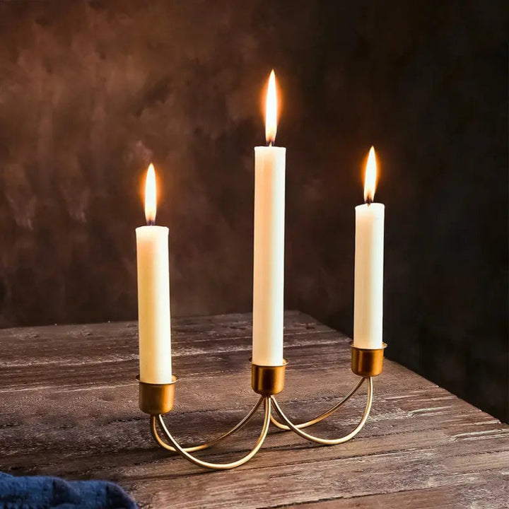 BowLift | Gilded Trio Iron Candle Holder