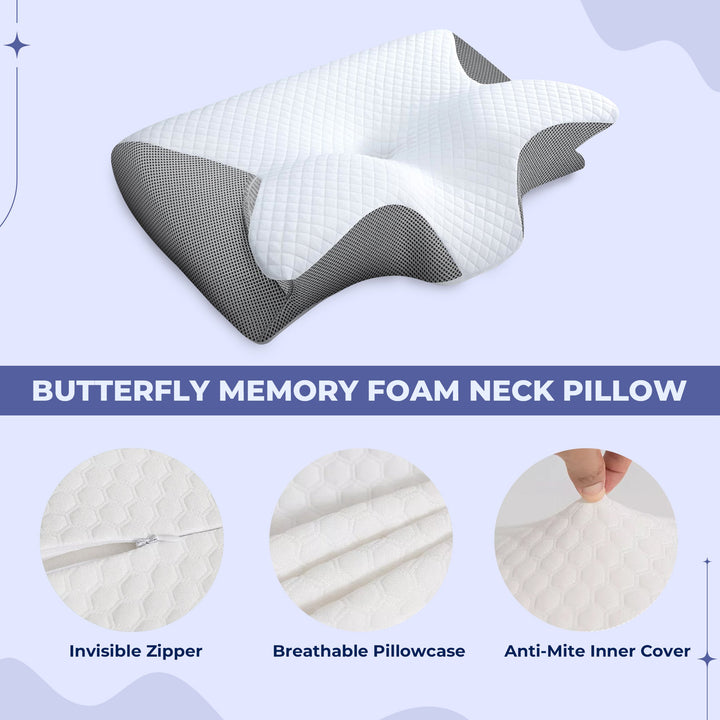 Pillowcase for Butterfly Memory Foam Cervical Pillow Bowlift