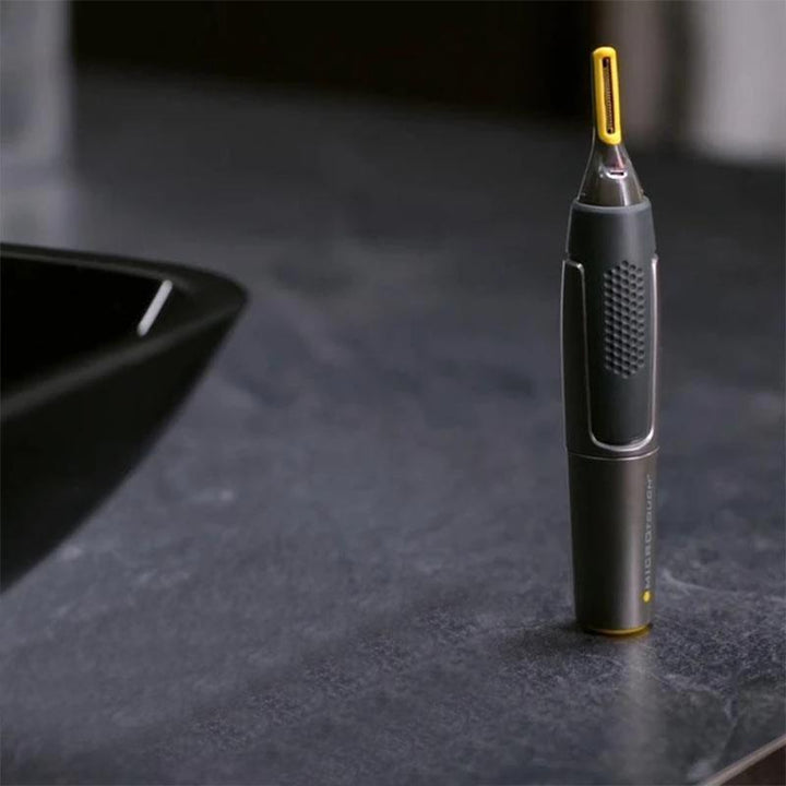Micro-Precision Trimmer with Titanium-Coated Stainless Steel Blade for Face and Body