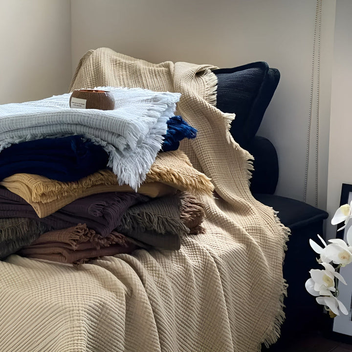 BowLift | Cotton Crinkle Tassel Blanket