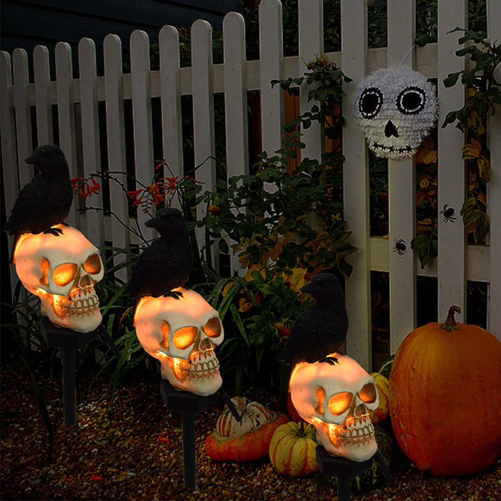 BowLift | Halloween Solar Skull Crow Decorative Lights
