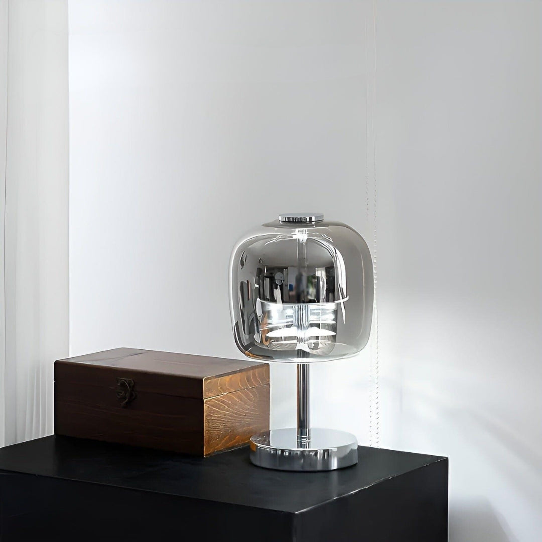 Portable - Elegant table lamp made of mirror glass Bowlift