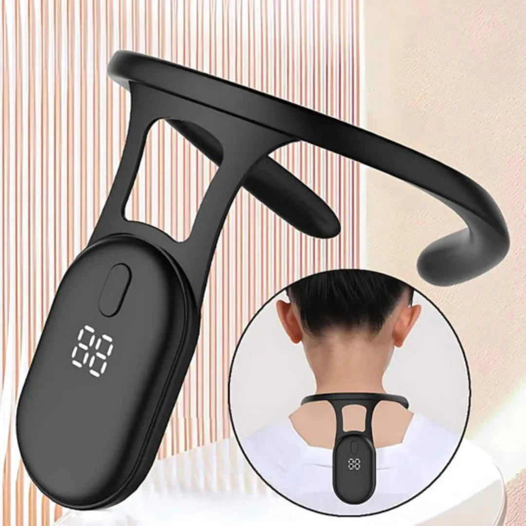 BowLift | Cervical Spine Traction Neck Support for Posture Correction | Adjustable Neck and Back Posture Corrector | Spine Alignment and Relief | Real Time feedback