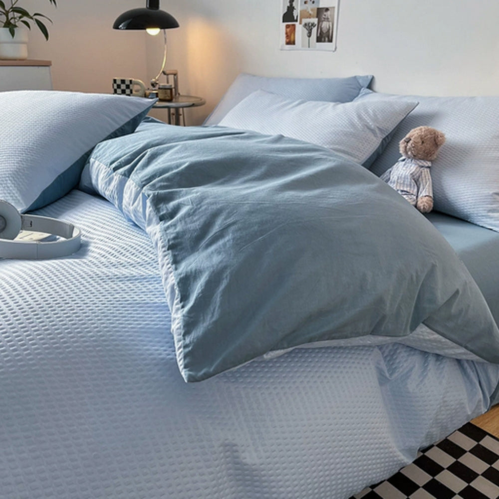 BowLift | Beaumont Ultra-Soft Waffle Duvet Set | 3pcs Set
