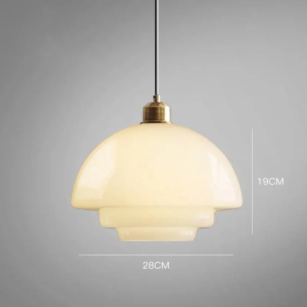 White Glass Pendant Lamp for Dining Room and Kitchen