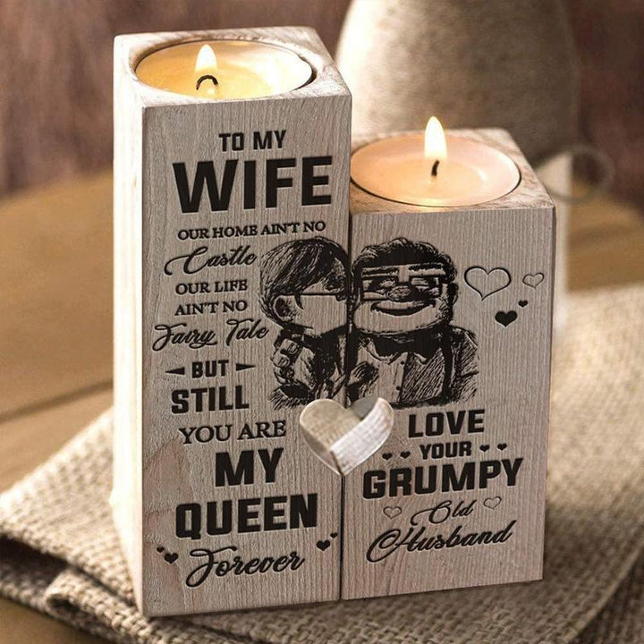 BowLift | Wooden heart candle holder