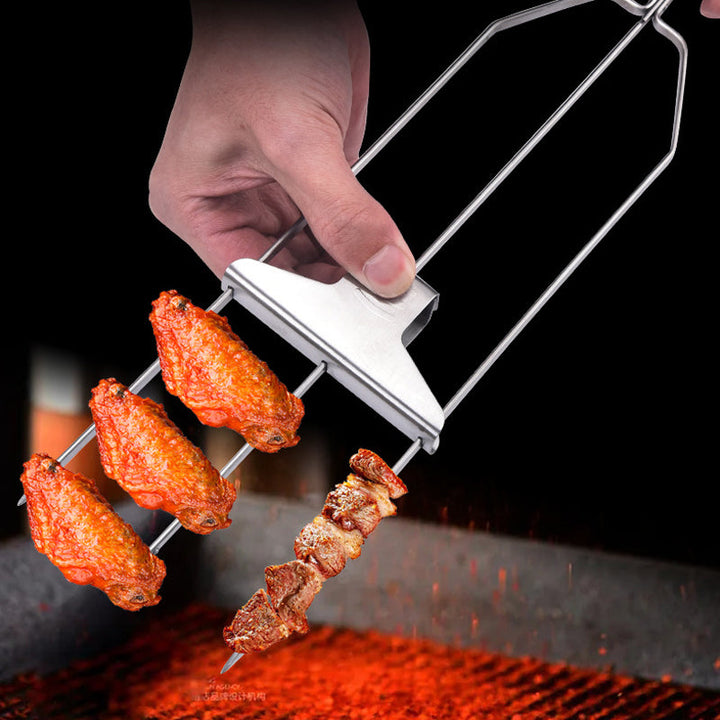 3 Way Grilling Skewers, Stainless Steel Skewers for BBQ | Bowlift