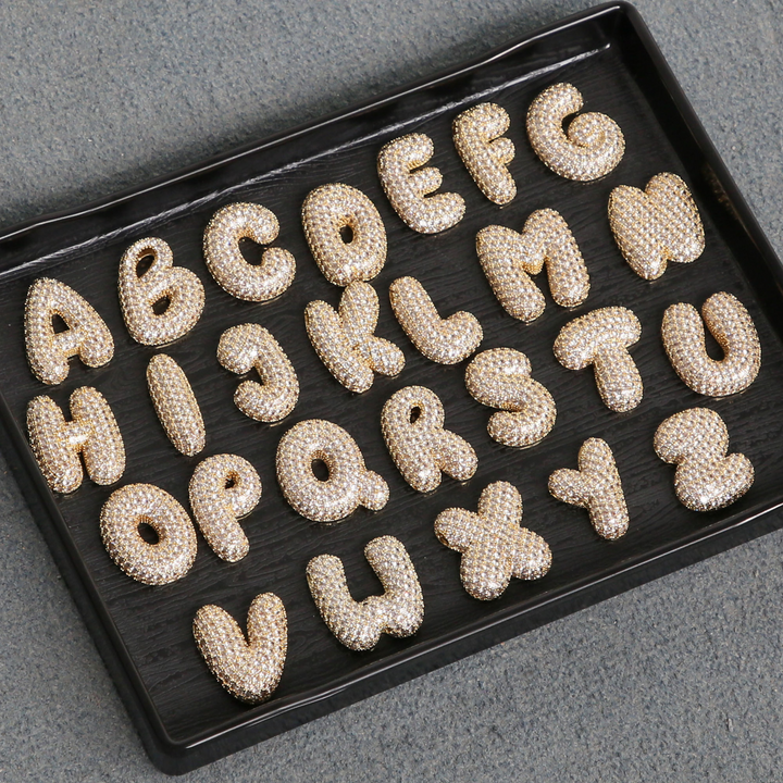 BowLift | Chunky Bubble Diamond Dazzle Initial Necklaces