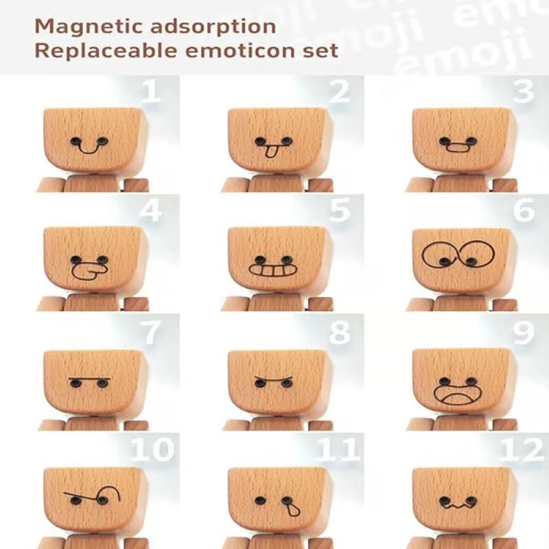 BowLift | Wooden puppet ornaments with changing expressions
