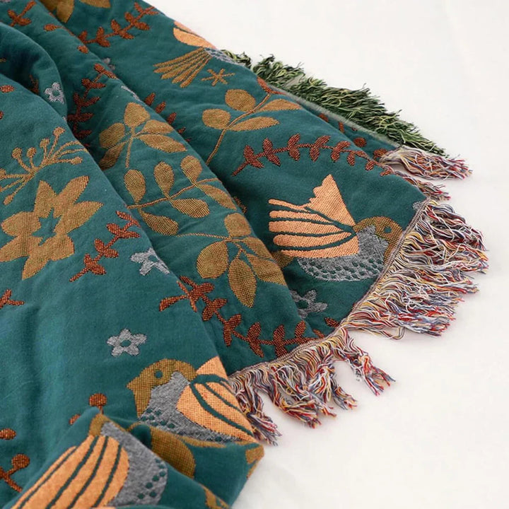BowLift | Reversible Scandinavian Blanket with Bird Design