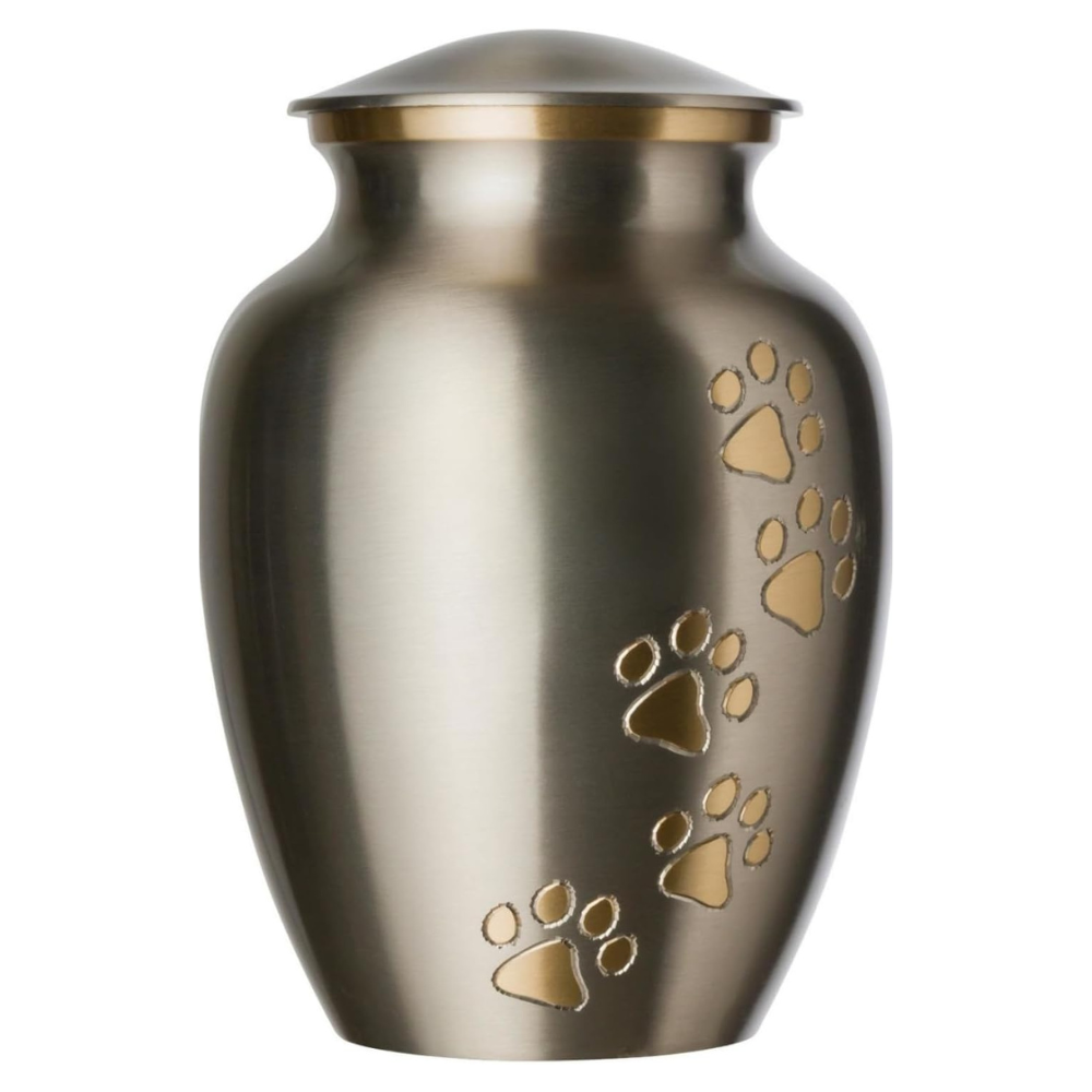 PawEternal • Hand-Carved Aluminum Pet Cremation Urn