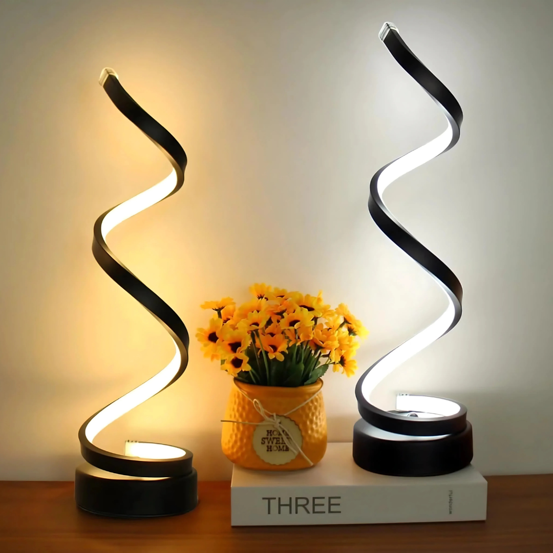 BowLift | LED Table Lamp with Spiral Design