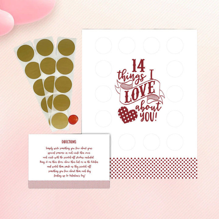 BowLift | Valentine's Scratching Advent "14 Things I Love About You!"