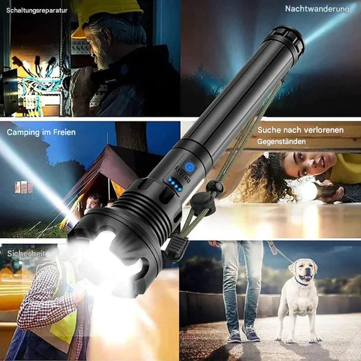 BowLift | Tactical Flashlight – LED Flashlight with Zoom & Power Bank Function