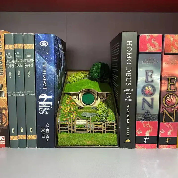 Handcrafted decorative book holders with micro landscape design Bowlift