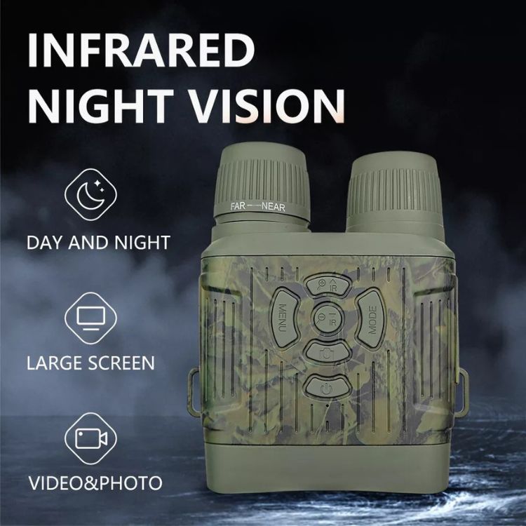 OptiClear | Night Vision Binoculars | 1000ft Infrared, HD Display for Hunting & Surveillance
