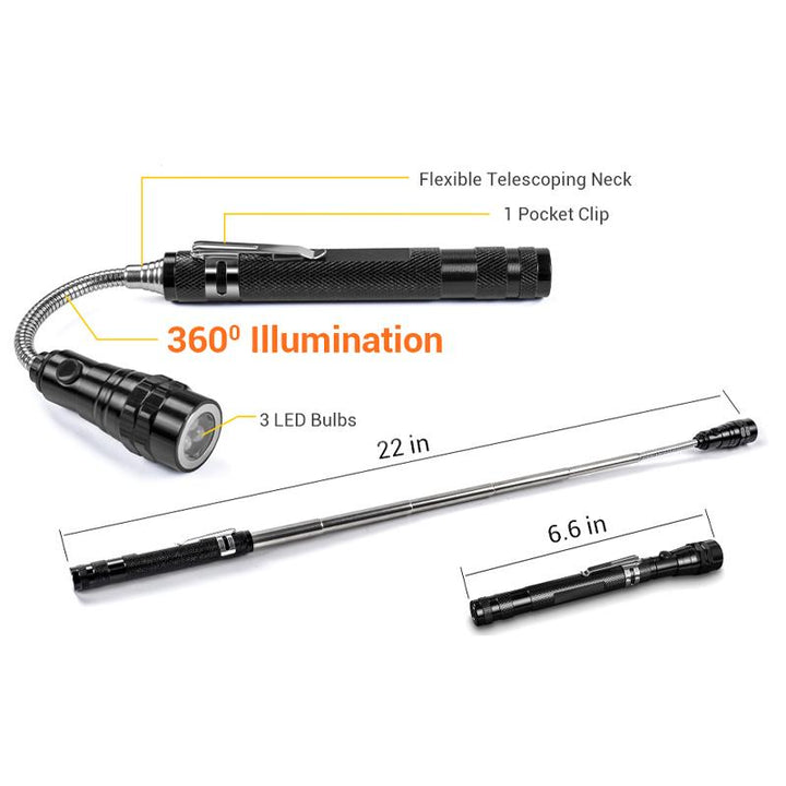 BowLift | Telescopic Magnetic Pickup Flashlight