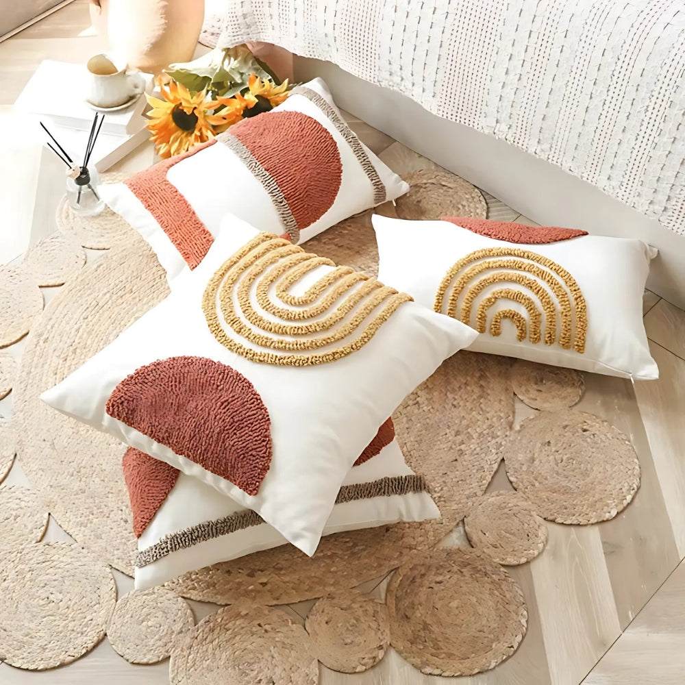 BowLift | Eden Geometric Embroidery Cushion Cover