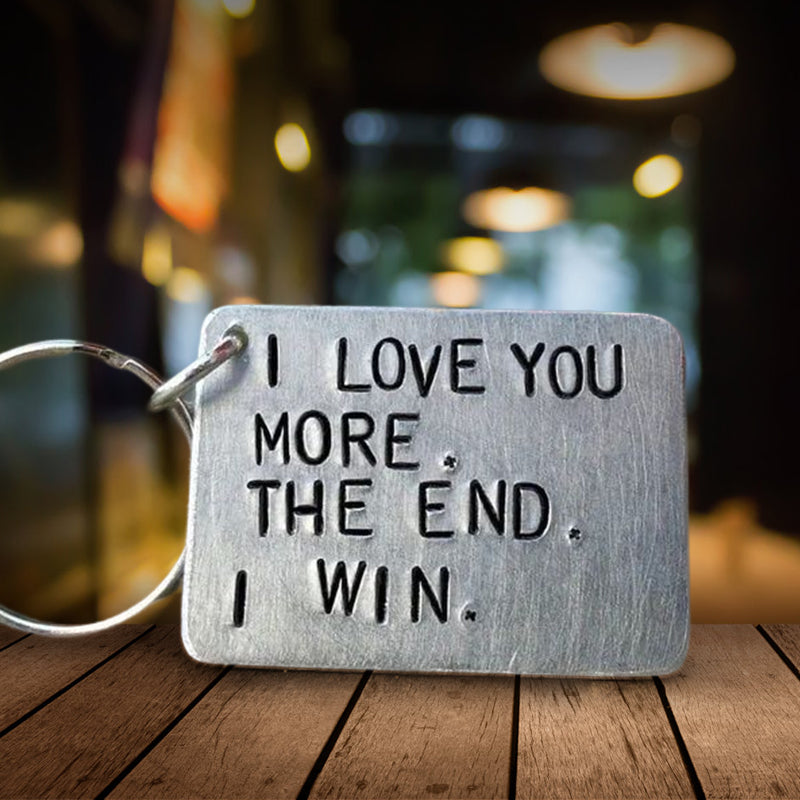 BowLift | "I love you more The end I win" Funny keychain