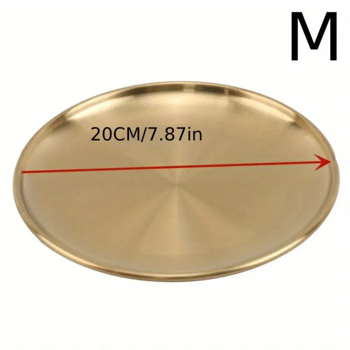BowLift | Lustrous Golden Stainless Steel Serving Plates