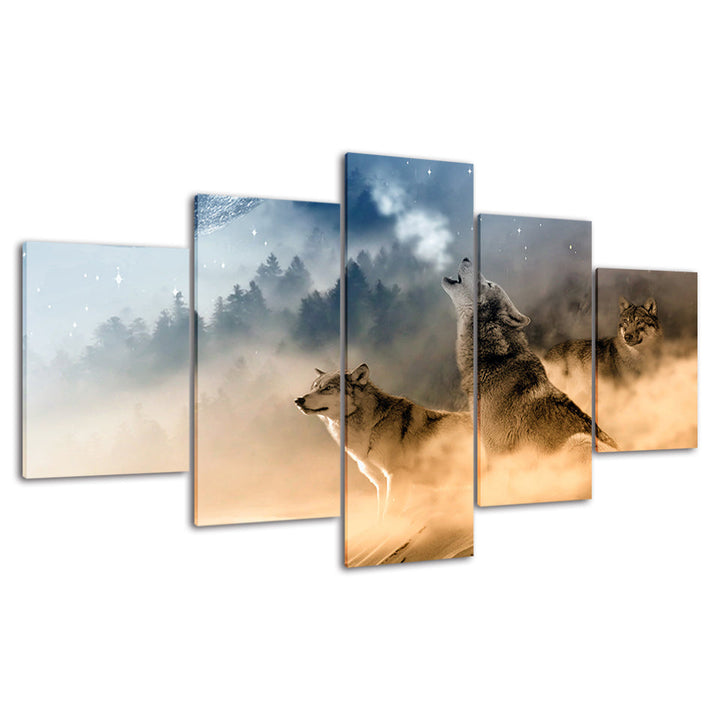 Soft Wolf Clouds - Canvas Wall Art Painting | Bowlift
