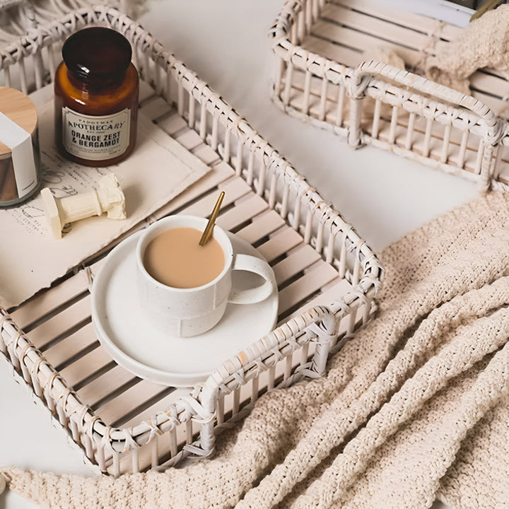BowLift | Rustic Weave Rattan Tray