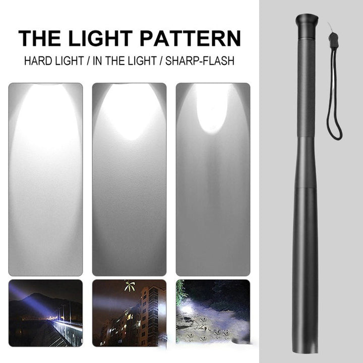 BowLift | Baseball Bat Shaped LED Flashlight | Aluminum Alloy, 3 Lighting Modes | Emergency & Utility Use