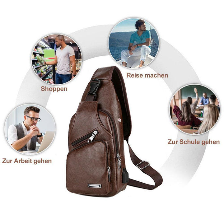 BowLift | Shoulder bag Crossbody bag for men with USB charging port