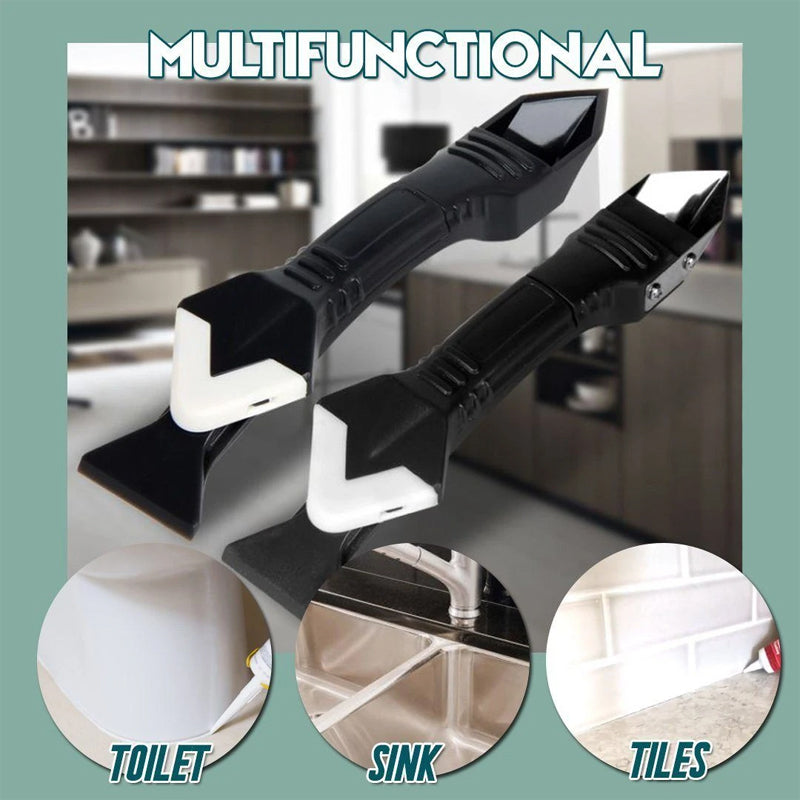 Silicone Caulking Tool Set, 3-Piece Scraper Kit