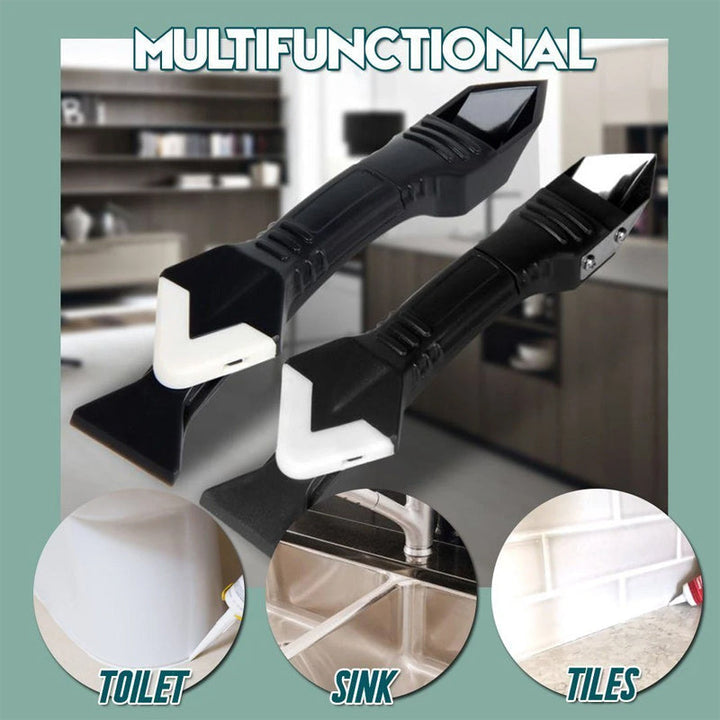 Silicone Caulking Tool Set, 3-Piece Scraper Kit