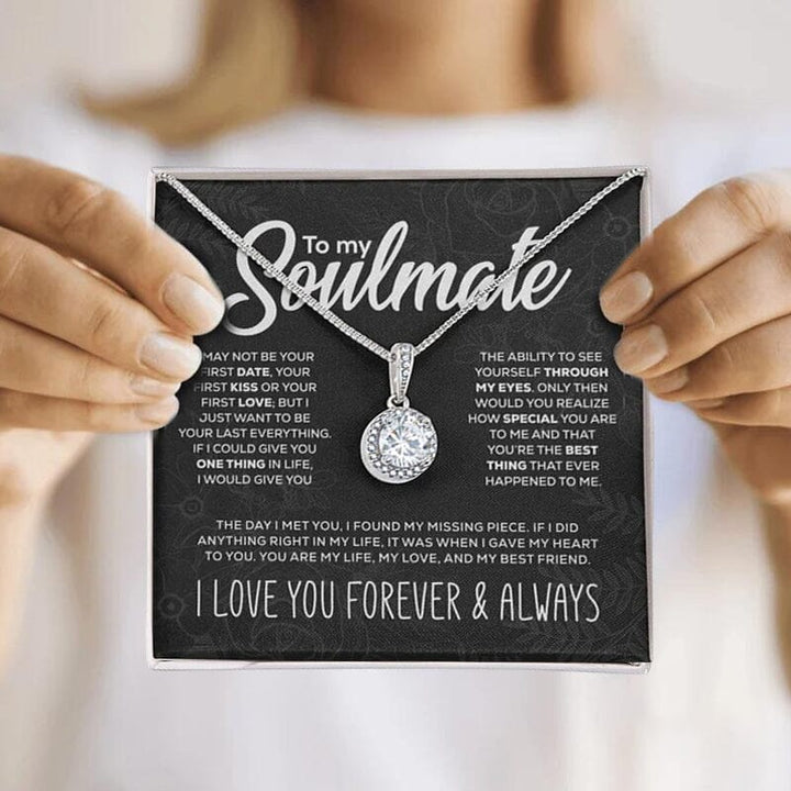 BowLift | To my soulmate sparkling round necklace