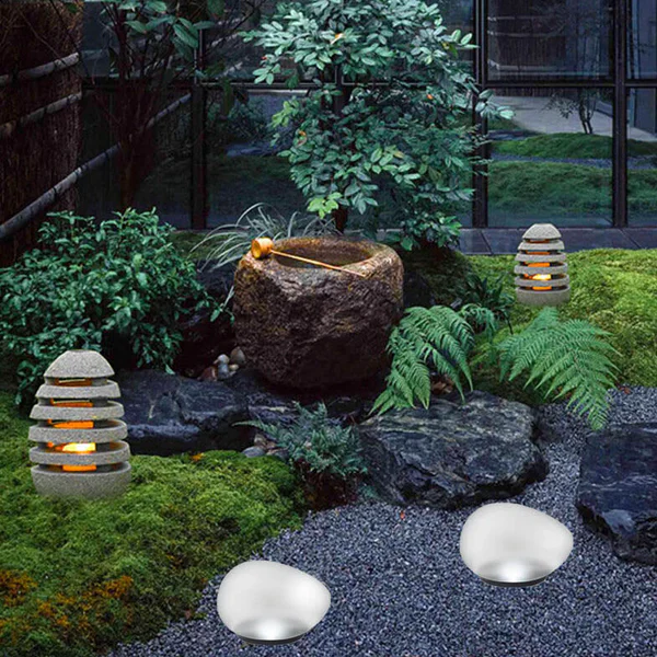 BowLift | Solar Pebble ABS Sandblasted LED Outdoor Landscape Glass Light