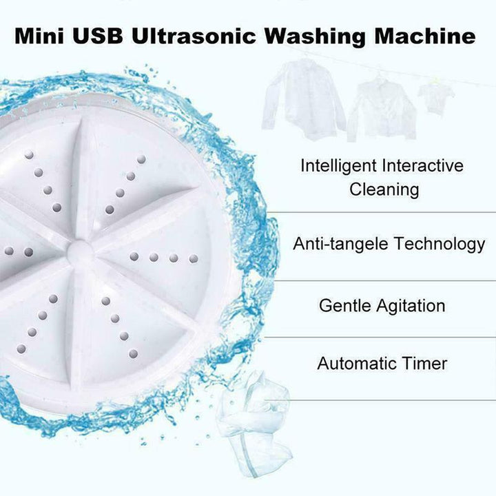 Portable Ultrasonic Dishwasher and Laundry Cleaning Device