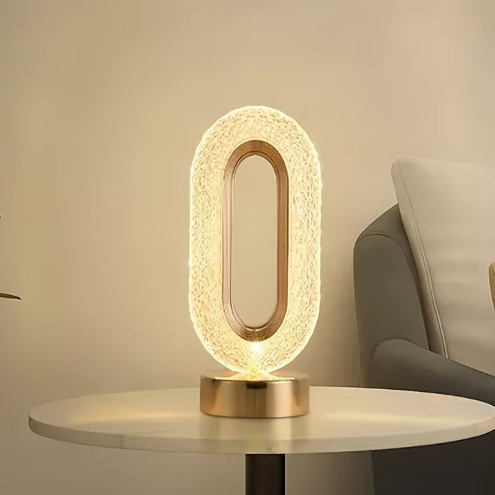 LuxeGlow – Elegant Oval Crystal Table Lamp Bowlift