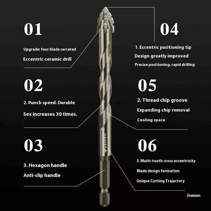 BowLift | Four Blade Serrated Eccentric Drill