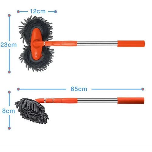Retractable double-layer car wash brush Bowlift