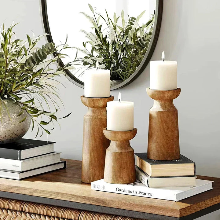 BowLift | Rustic Wooden Candlestick Holder